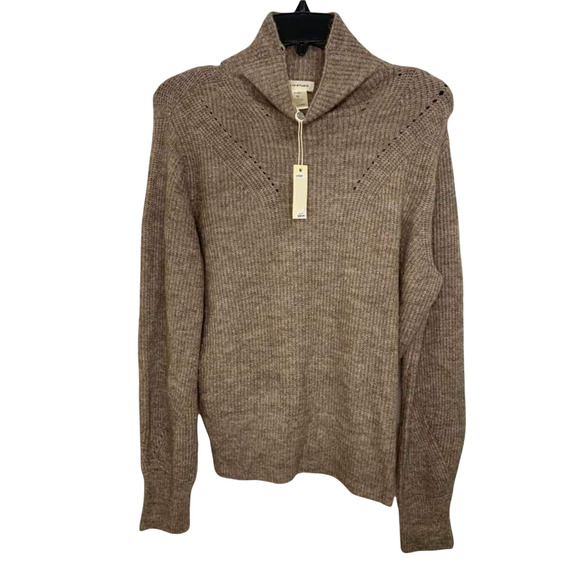 Max Studio Brown Knit Mock Neck Soft Sweater Size Medium NEW - Picture 1 of 4